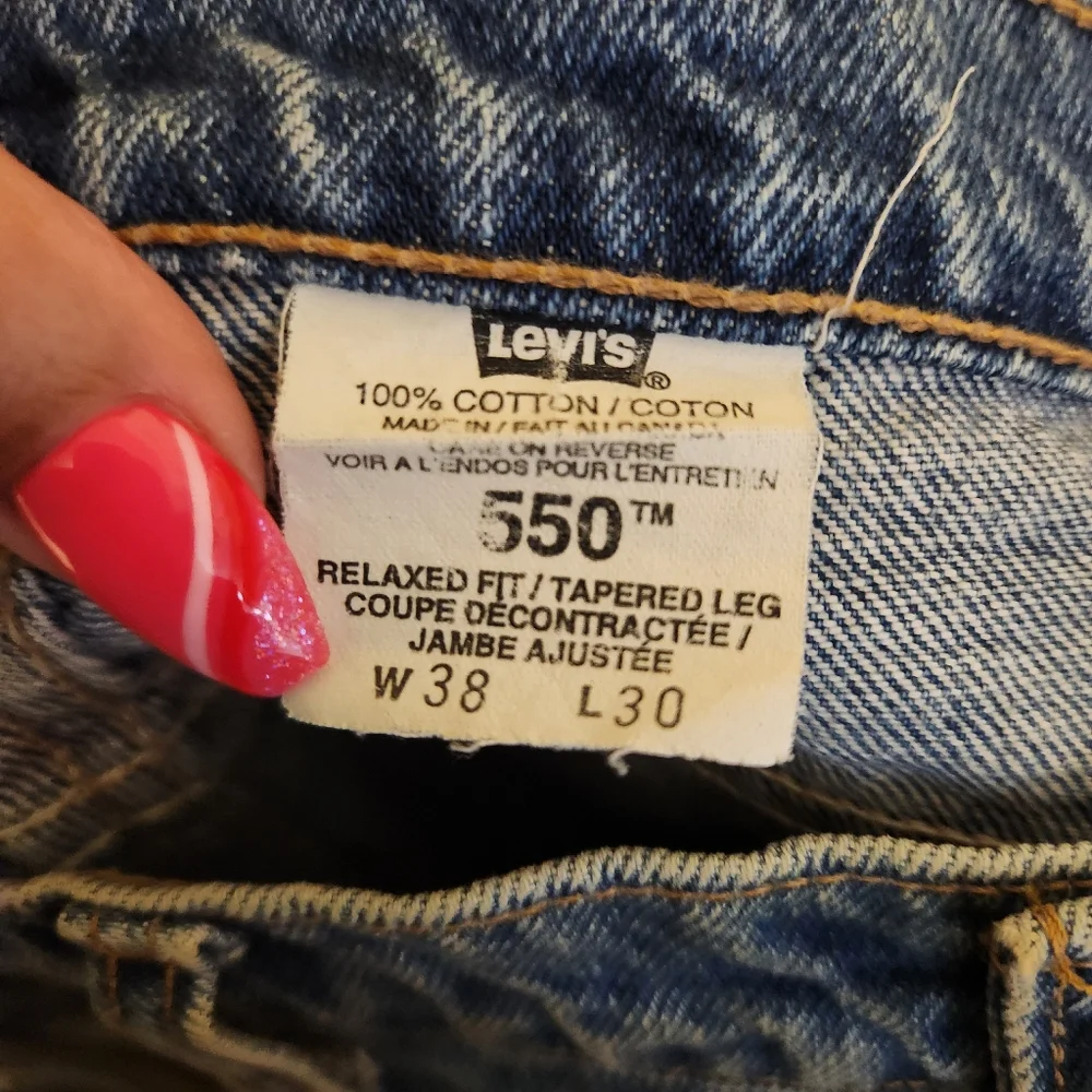 Vintage 90s Levis 550 Light Wash Relaxed Fit Tapered Leg Jeans Plus Size 38 16 - Picture 8 of 12